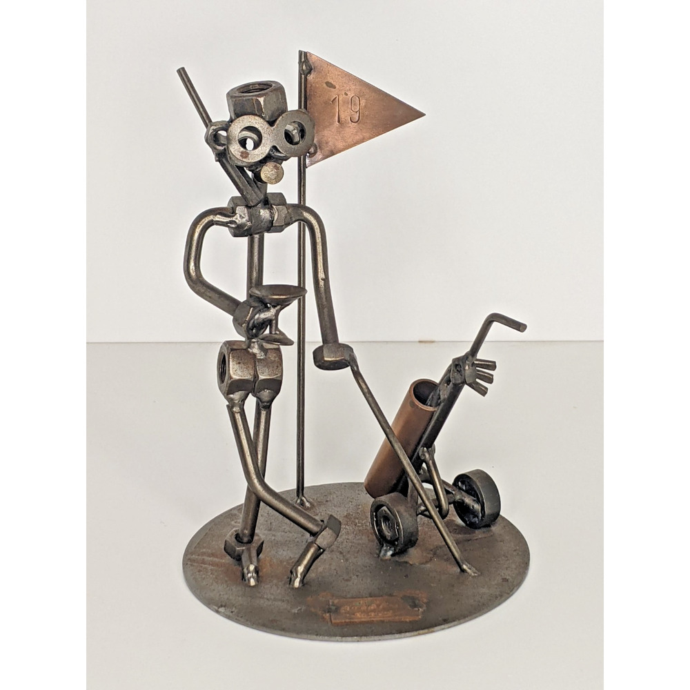 Hinz & Kunst Das Original Metal Art Sculpture Golf 19th Hole Martini Nuts Bolts - Picture 7 of 7